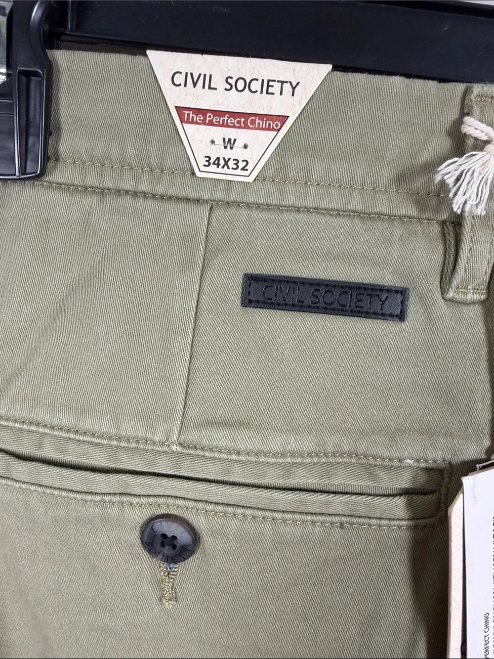 Civil Society Muted Olive Green Nielsen Chino Pants 34x32